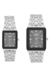 I TOUCH TWO-PIECE DIAMOND ACCENT BRACELET WATCH HIS & HERS SET
