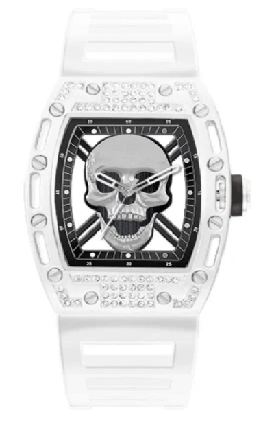 I Touch X Ed Hardy Silicone Strap Watch, 44mm In Black