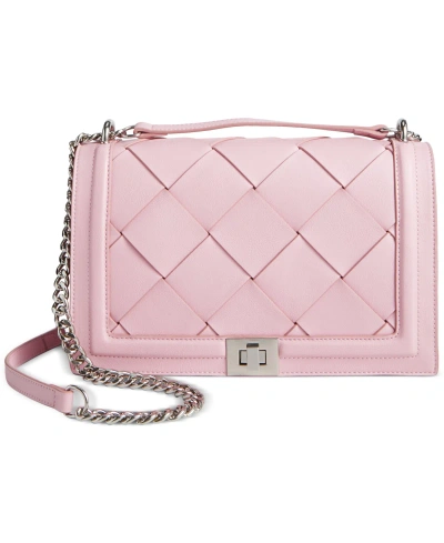 Inc International Concepts Ajae Flap Woven Shoulder Bag, Created For Macy's In Pearl Champagne