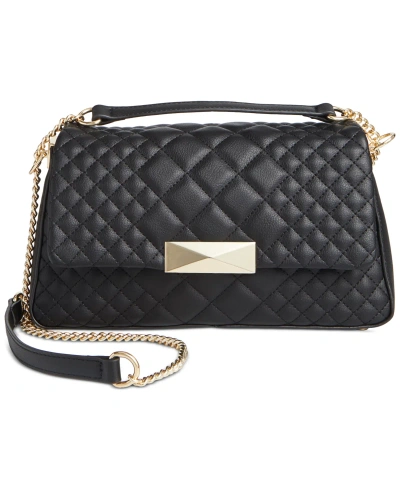 Inc International Concepts Bajae Diamond Quilted Shoulder Bag, Created For Macy's In Black