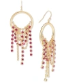 INC INTERNATIONAL CONCEPTS CRYSTAL CHAIN FRINGE DROP EARRINGS, CREATED FOR MACY'S