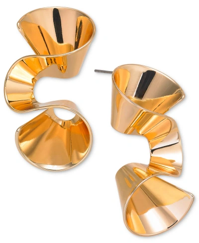 Inc International Concepts Gold-tone Folded Drop Earrings, Created For Macy's