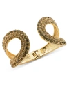 INC INTERNATIONAL CONCEPTS GOLD-TONE OMBRE PAVE OPENWORK CUFF BRACELET, CREATED FOR MACY'S