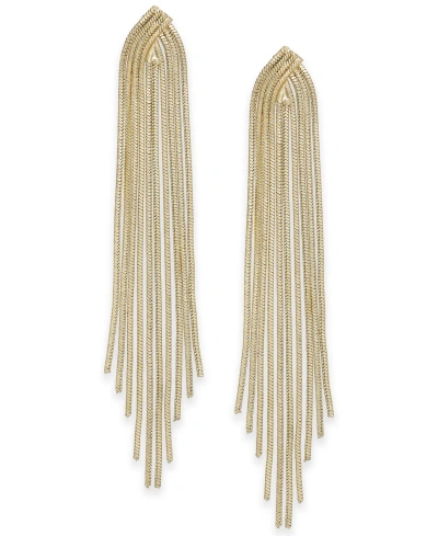 Inc International Concepts Gold-tone Snake Chain Multi-row Statement Earrings, Created For Macy's