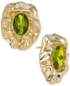 INC INTERNATIONAL CONCEPTS GOLD-TONE STONE HAMMERED FLOWER STUD EARRINGS, CREATED FOR MACY'S