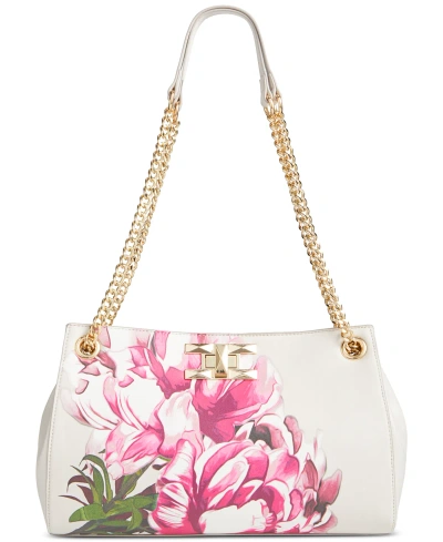 Inc International Concepts Harrper Floral Shoulder & Crossbody Bag, Created For Macy's In Ruby Bouquet