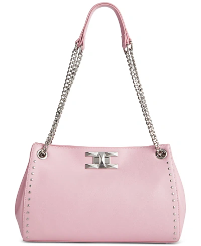 Inc International Concepts Harrper Stud Shoulder Bag, Created For Macy's In Pink Quartz