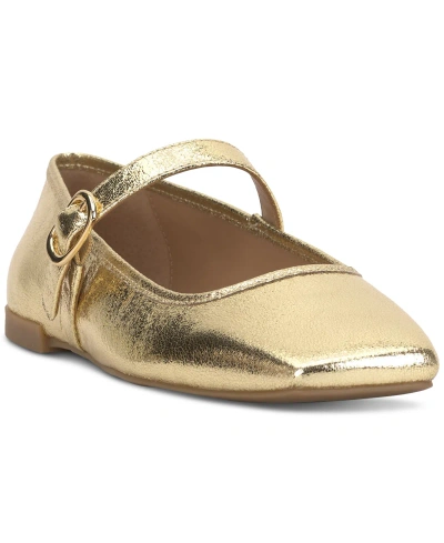 Inc International Concepts Jadis Square Toe Ballet Flats, Created For Macy's In Gold Smooth