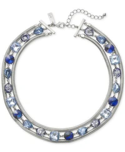 Inc International Concepts Jewel All Around Necklace, 17" + 3" Extender, Created For Macy's In Blue