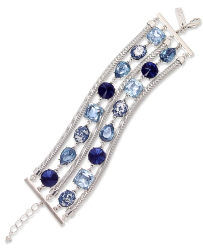 Inc International Concepts Jewel Flex Bracelet, Created For Macy's In Blue