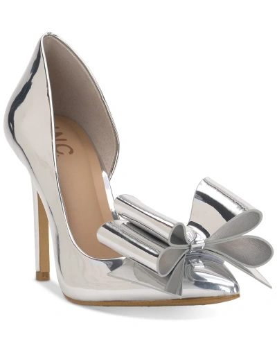 Inc International Concepts Kenjay D'orsay Pumps, Created For Macy's In Silver Tpu Bow