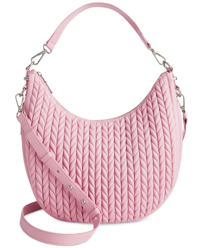 Inc International Concepts Kolleene Medium Braided Crossbody, Created For Macy's In Pink Quartz