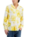 INC INTERNATIONAL CONCEPTS MEN'S CAMP-COLLAR FLORAL SHIRT, CREATED FOR MACY'S