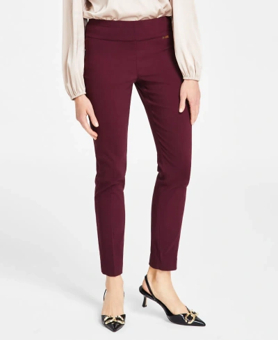 I.n.c. International Concepts Mid-rise Petite Tummy-control Skinny Pants, Petite & Petite Short, Created For Macy's In Port