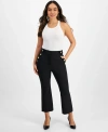 INC INTERNATIONAL CONCEPTS PETITE BUTTON-FRONT HIGH-RISE CROPPED SAILOR PANTS, CREATED FOR MACY'S