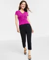 INC INTERNATIONAL CONCEPTS PETITE MID-RISE STRAIGHT-LEG CAPRI PANTS, CREATED FOR MACY'S