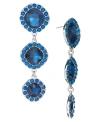 INC INTERNATIONAL CONCEPTS ROUND CRYSTAL TRIPLE DROP EARRINGS, CREATED FOR MACY'S