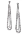 Inc International Concepts Silver-tone Crystal Pendulum Statement Earrings, Created For Macy's In Silver