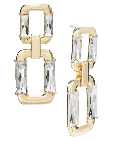 Inc International Concepts Stone Link Drop Earrings, Created For Macy's In Gold