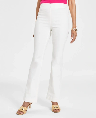 Inc International Concepts Women's Bootcut Pull-on Jeans, Created For Macy's In Bright White