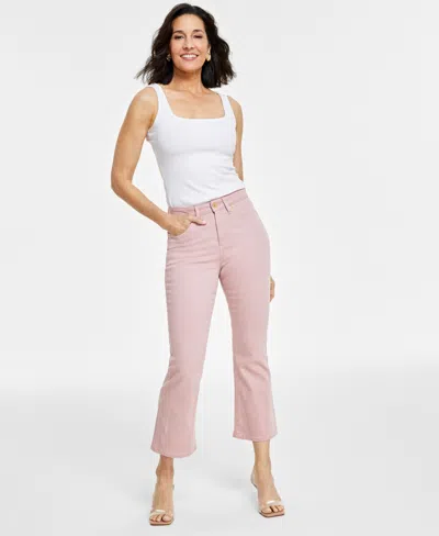 Inc International Concepts Women's High Rise Crop Flare Jeans, Created For Macy's In Pale Mauve