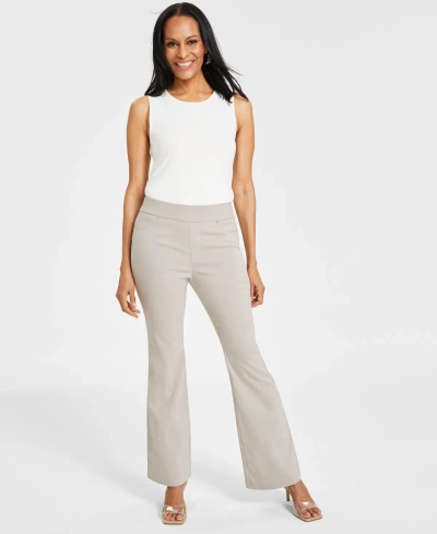 Inc International Concepts Women's High-rise Pull-on Flare-leg Pants, Created For Macy's In Summer Straw