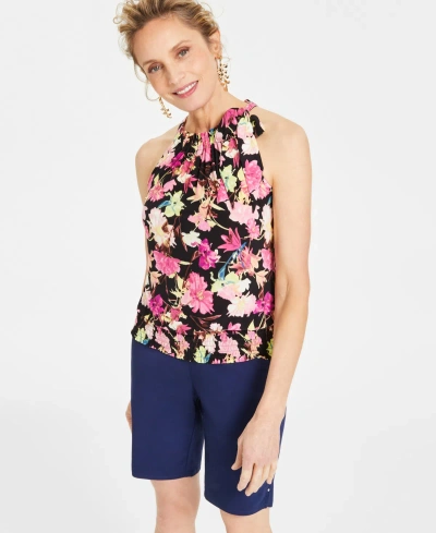Inc International Concepts Women's Printed Halter Top, Created For Macy's In Tori Garden
