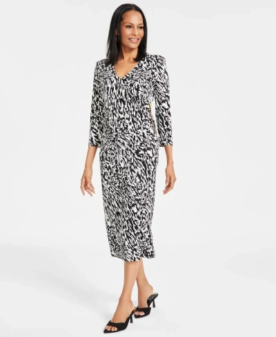 Inc International Concepts Women's Printed Wrap Dress, Created For Macy's In Taylor Abstract