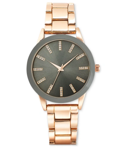 Inc International Concepts Women's Rose Gold-tone Bracelet Watch 39mm, Created For Macy's