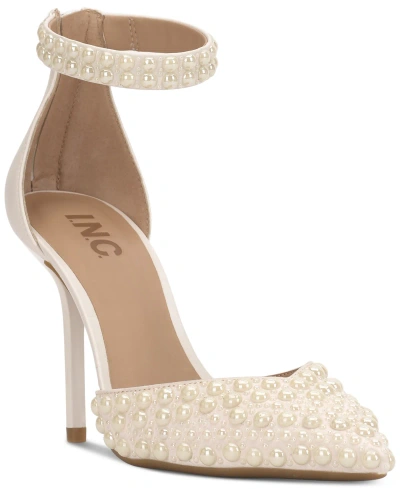 Inc International Concepts Women's Sedaina Ankle-strap Pumps, Created For Macy's In Pearl