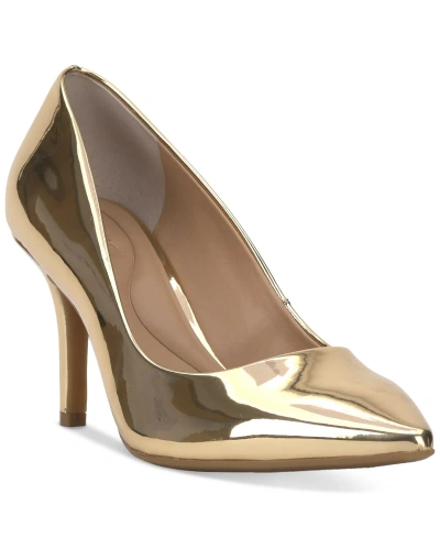 Inc International Concepts Women's Zitah Pointed Toe Pumps, Created For Macy's In Gold Tpu
