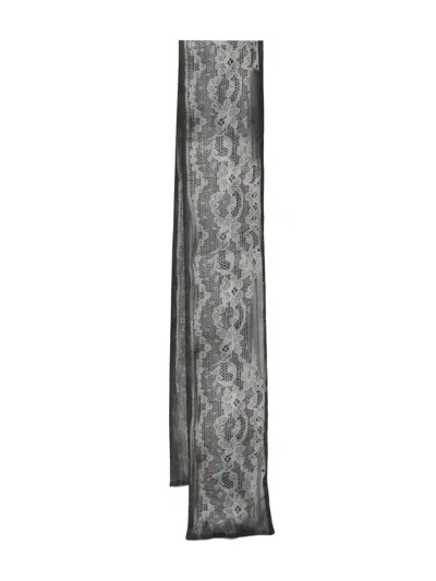Ia London Lace Pattern Scarf In Green