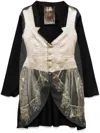 Ia London Printed Blazer In Black