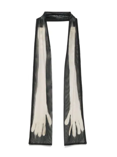 Ia London Printed Scarf In Black