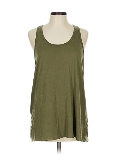 Pre-owned Iab Mfg Tank Top Green Halter Neckline Tops