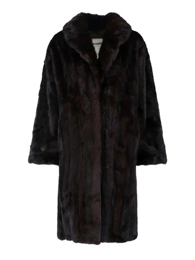 Iacopa Mink Coat 'laetitia' In Brown