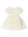 Iame Bow-detail Striped Midi Dress In Neutrals