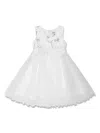 Iame Floral-appliqué Sequin-embellished Dress In White