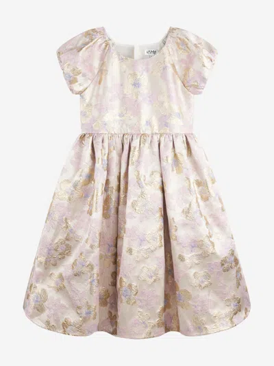 Iame Kids'  Girls Ivory Brocade Floral Dress