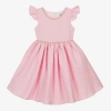 IAME IAME GIRLS PINK DIAMANTÉ & BROCADE DRESS