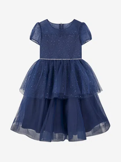 Iame Babies'  Girls Sparkle Occasion Dress In Blue