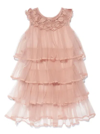 Iame Kids' Layered Tulle Dress In Pink