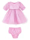 Iame Baby Girls Royal Rose Dress In Pink