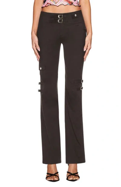 I.am.gia Adrienne Low Waist Straight Leg Pants In Black