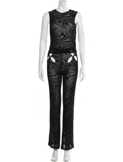 Pre-owned I.am.gia Animal Print Pant Set In Black