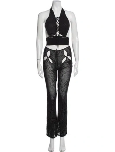 Pre-owned I.am.gia Animal Print Pant Set In Black