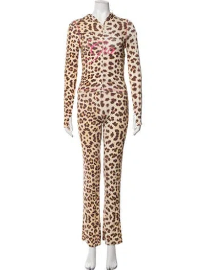 Pre-owned I.am.gia Bamboo Animal Print Pant Set In Multicolor
