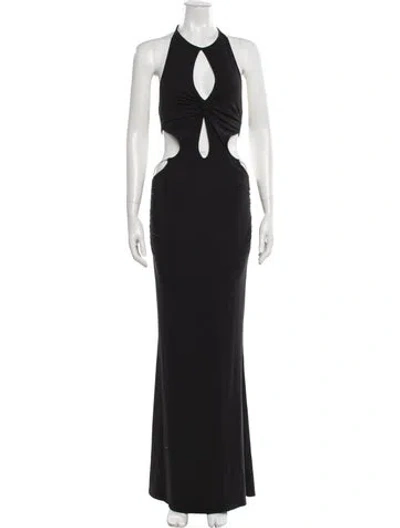 Pre-owned I.am.gia Bamboo Long Dress In Black