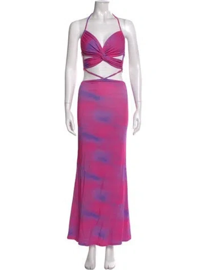Pre-owned I.am.gia Bamboo Long Dress In Pink