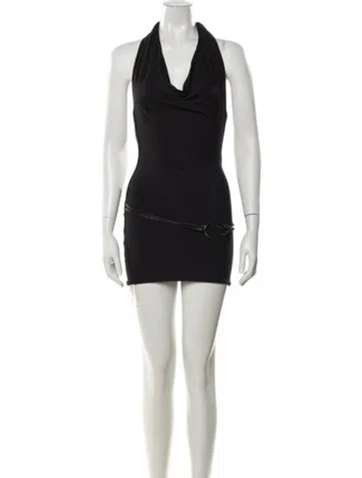 Pre-owned I.am.gia Bamboo Mini Dress In Black